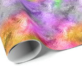 Papier Cadeau Texture violette de l'Amétrine de verre (Coin rond)