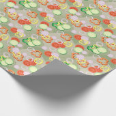 Papier Cadeau Texture With Slices Of Vegetables (Coin)