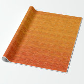Papier Cadeau Textured Orange Gradient with Modern Pattern (Déroulé)