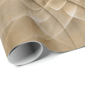 Papier Cadeau Textures d'art fractal moderne abstrait tons de te (Coin rond)