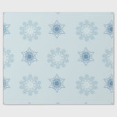 Papier Cadeau Textures de fond à motif de flocon de neige niais (Plat)
