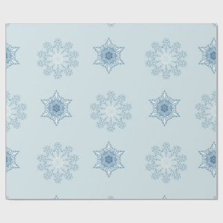 Papier Cadeau Textures de fond à motif de flocon de neige niais