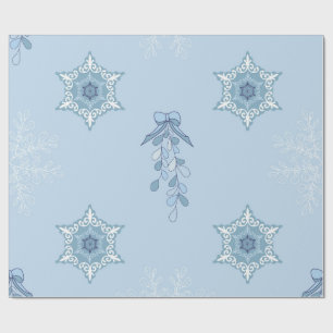 Papier Cadeau Textures de fond à motif de flocon de neige niais