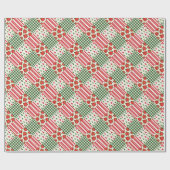 Papier Cadeau Textures de Noël (Plat)