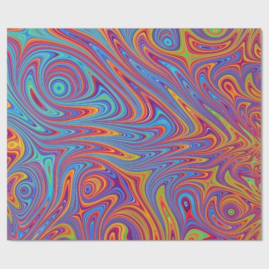 Papier Cadeau textures psychodeliques (Plat)