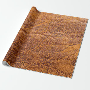 Papier Cadeau Texturetexation en cuir marron naturel, cuir, ski