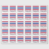 Papier Cadeau Thaïlande et drapeau thaï (Plat)