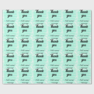 Papier Cadeau Thank you add name message simple stylish calligra