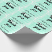 Papier Cadeau Thank you add name message simple stylish calligra (Coin)