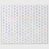 Papier Cadeau Thank you in 44langs as heart shaped DC pattern (Plat)