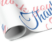 Papier Cadeau Thank You Script Wrapping Paper (Coin rond)