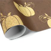 Papier Cadeau Thankesgiving Gold Foil (Coin rond)