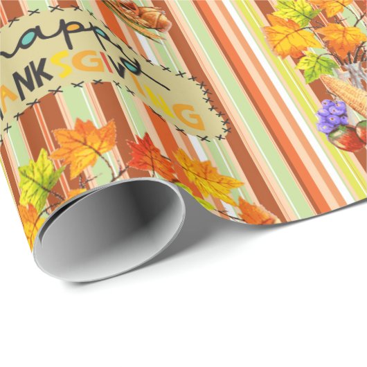 Papier cadeau Thanksgiving (Coin rond)