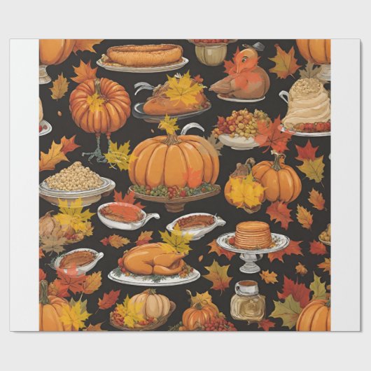 Papier cadeau Thanksgiving (Plat)