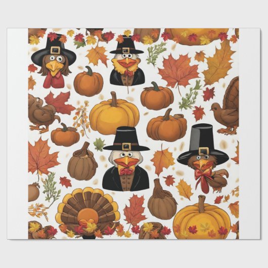 Papier cadeau Thanksgiving (Plat)