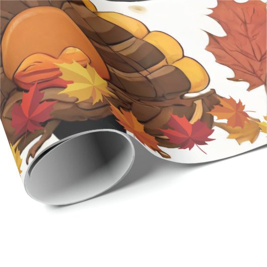 Papier cadeau Thanksgiving (Coin rond)