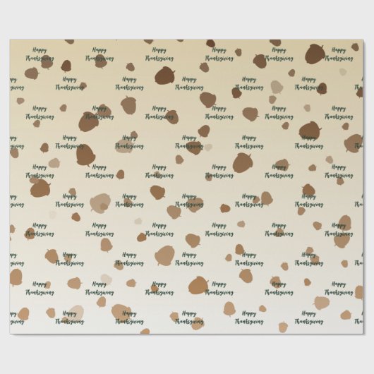 Papier Cadeau Thanksgiving Acorns (Plat)