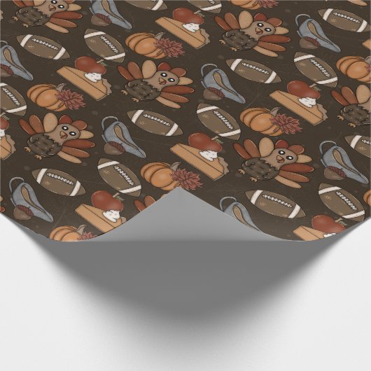 Papier Cadeau Thanksgiving Football (Coin)