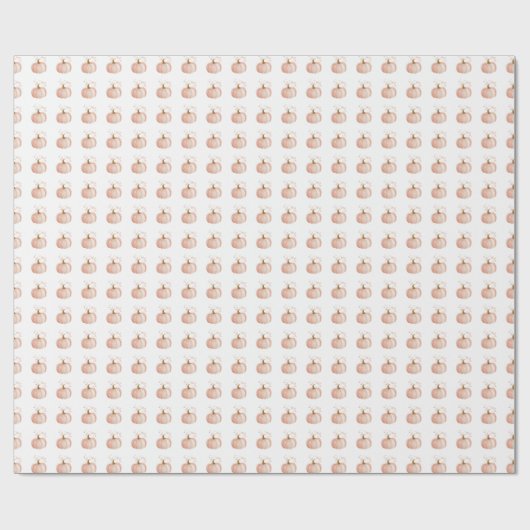 Papier Cadeau Thanksgiving - Pastel Citrouille Automne Design (Plat)