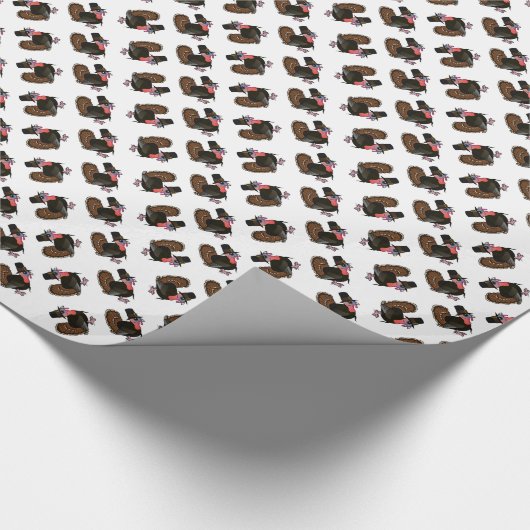 Papier Cadeau Thanksgiving Pilgrie Turquie (Coin)