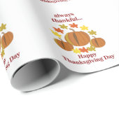 Papier Cadeau Thanksgiving Thanksgiving Citrouille Automne Thank (Coin rond)