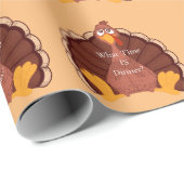 Papier Cadeau Thanksgiving Turkey Thunder Cove (Coin rond)
