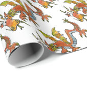 Papier Cadeau Thare Be Dragons (Coin rond)
