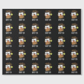 Papier Cadeau Thé à nouer Thé drôle Pun Sombre BG (Plat)