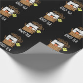 Papier Cadeau Thé à nouer Thé drôle Pun Sombre BG (Coin)