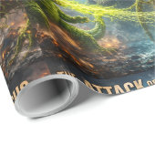 Papier Cadeau The attack of the Colossus mutant veggie 40 mat wr (Coin rond)