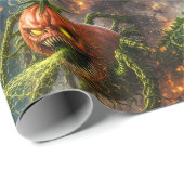 Papier Cadeau The attack of the Colossus mutant veggie mat wrapp (Coin rond)