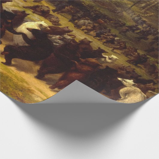 Papier Cadeau The Bear Dance, 1870 par William Holbrook Beard (Coin)