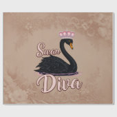 Papier Cadeau The black swan, queen of the water.  (Plat)
