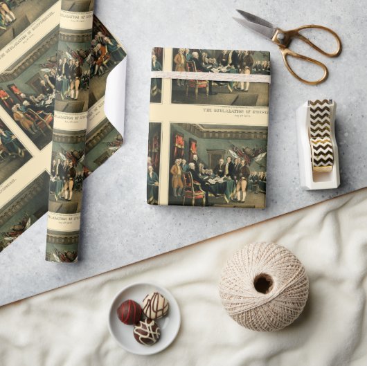 Papier Cadeau The Declaration of Independence, 1850, Restored (Artisanat)