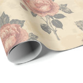 Papier Cadeau The essence of blooming grace pattern (Coin rond)