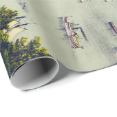 Papier Cadeau The Great Bartholdi Statue, Statue of Liberty (Coin rond)