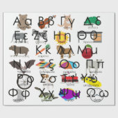 Papier Cadeau The Greek Alphabet Letters (Plat)
