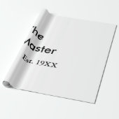 Papier Cadeau The Master boss name est year date man king title (Déroulé)