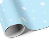 Papier Cadeau the perfect blue Christmas wrapping paper (Coin rond)