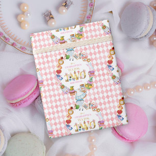 Papier Cadeau Thé rose Alice au pays des merveilles pour deux pe