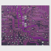 Papier Cadeau The surface of the digital circuitbackground,abstr (Plat)