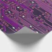 Papier Cadeau The surface of the digital circuitbackground,abstr (Coin)