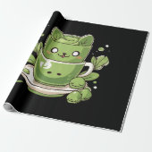 Papier Cadeau thé vert matcha (Déroulé)
