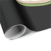 Papier Cadeau thé vert matcha (Coin rond)