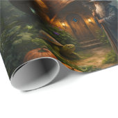 Papier Cadeau The wizard of the Shell fantasy mat wrapping paper (Coin rond)
