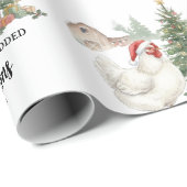 Papier Cadeau The Year We Added Chickens Custom Raising Chickens (Coin rond)