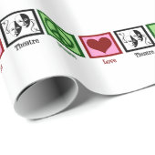 Papier Cadeau Théâtre d'amour de paix (Coin rond)