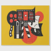 Papier Cadeau Théâtre intérimaire Abstrait| Théâtre dramatique (Plat)