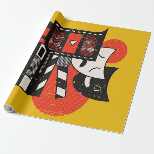 Papier Cadeau Théâtre intérimaire Abstrait| Théâtre dramatique (Déroulé)