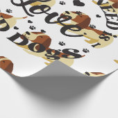 Papier Cadeau Thème "Amour et Chiens" (Coin)